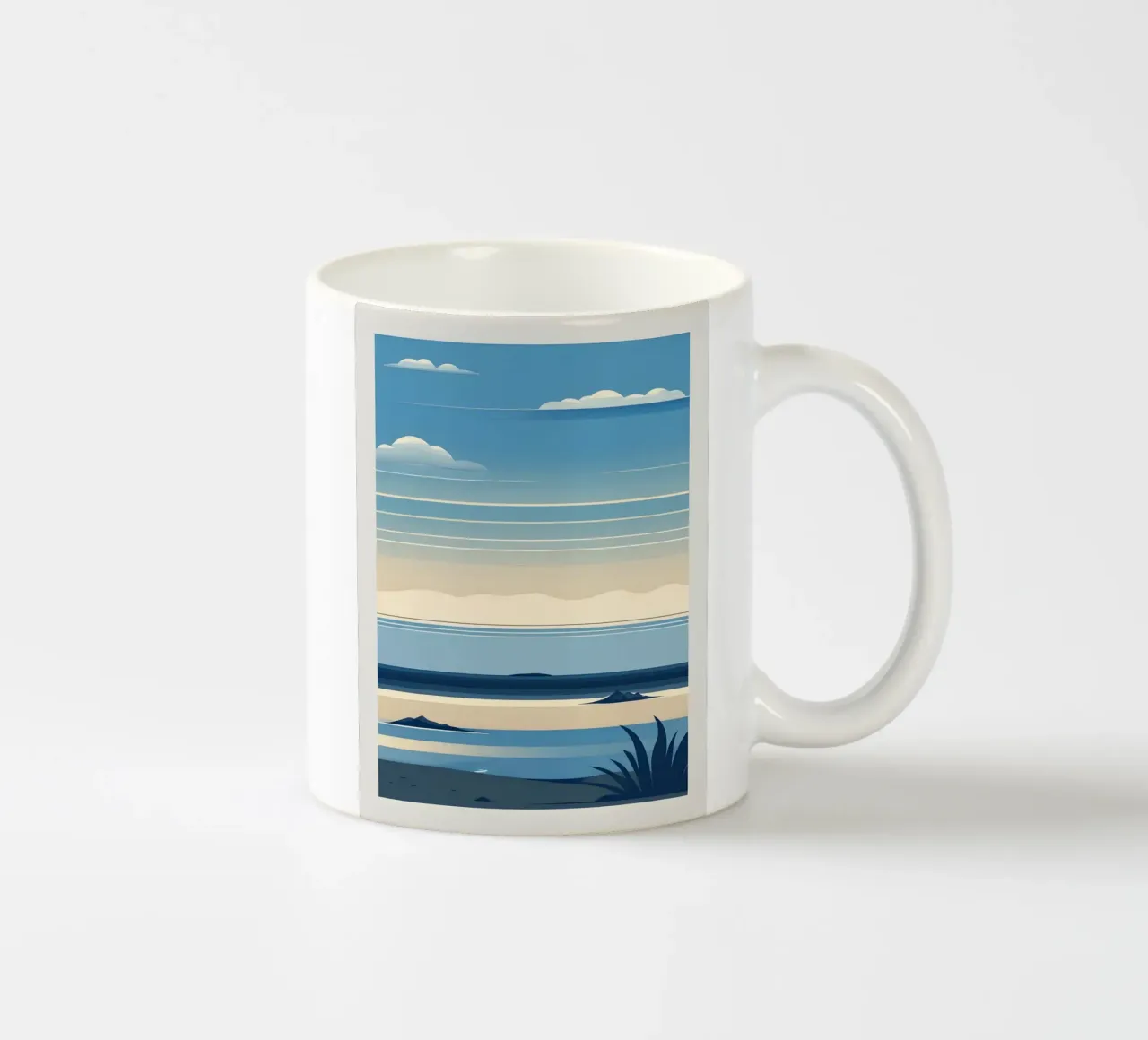 Linea dell'orizzonte semplice tazza in ceramica da LIFESTYLE OBJECTS