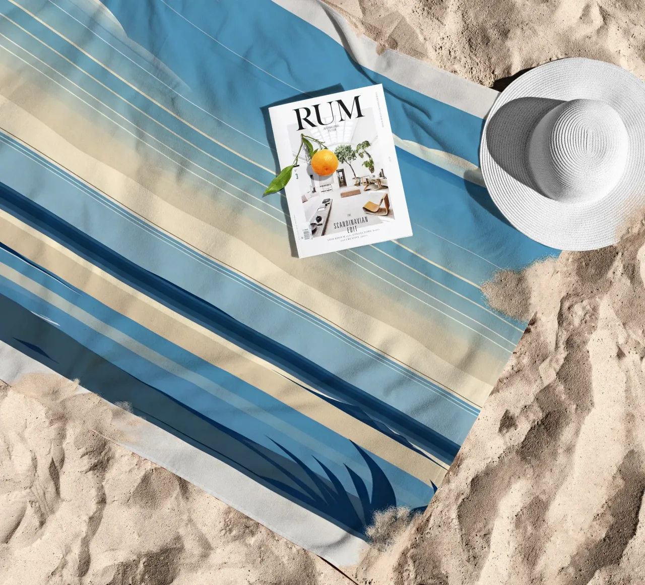 Linea dell'orizzonte semplice telo mare da LIFESTYLE OBJECTS