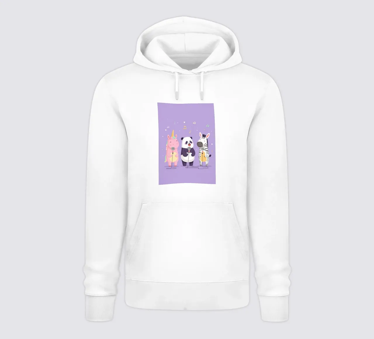 Unicorn, Panda & Zebra Band felpa con cappuccio da Kiara