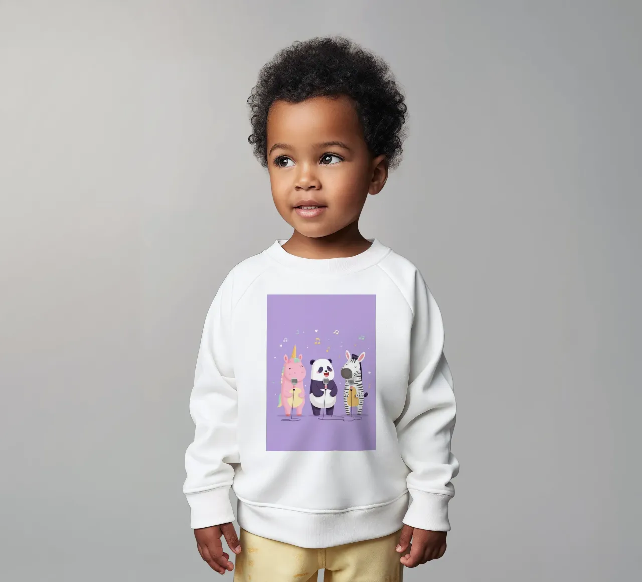 Unicorn, Panda & Zebra Band felpa neonato da Kiara