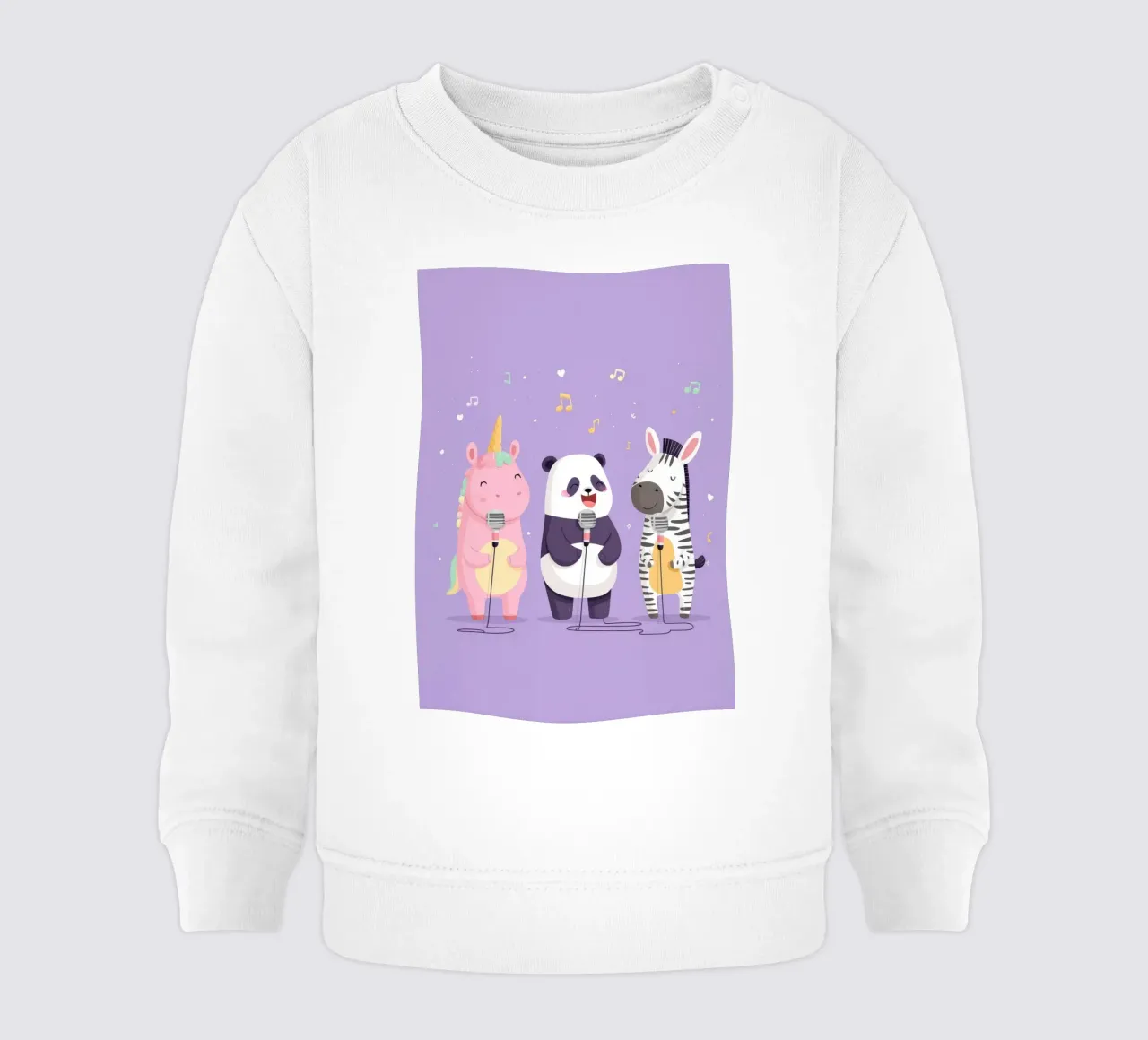 Unicorn, Panda & Zebra Band felpa neonato da Kiara