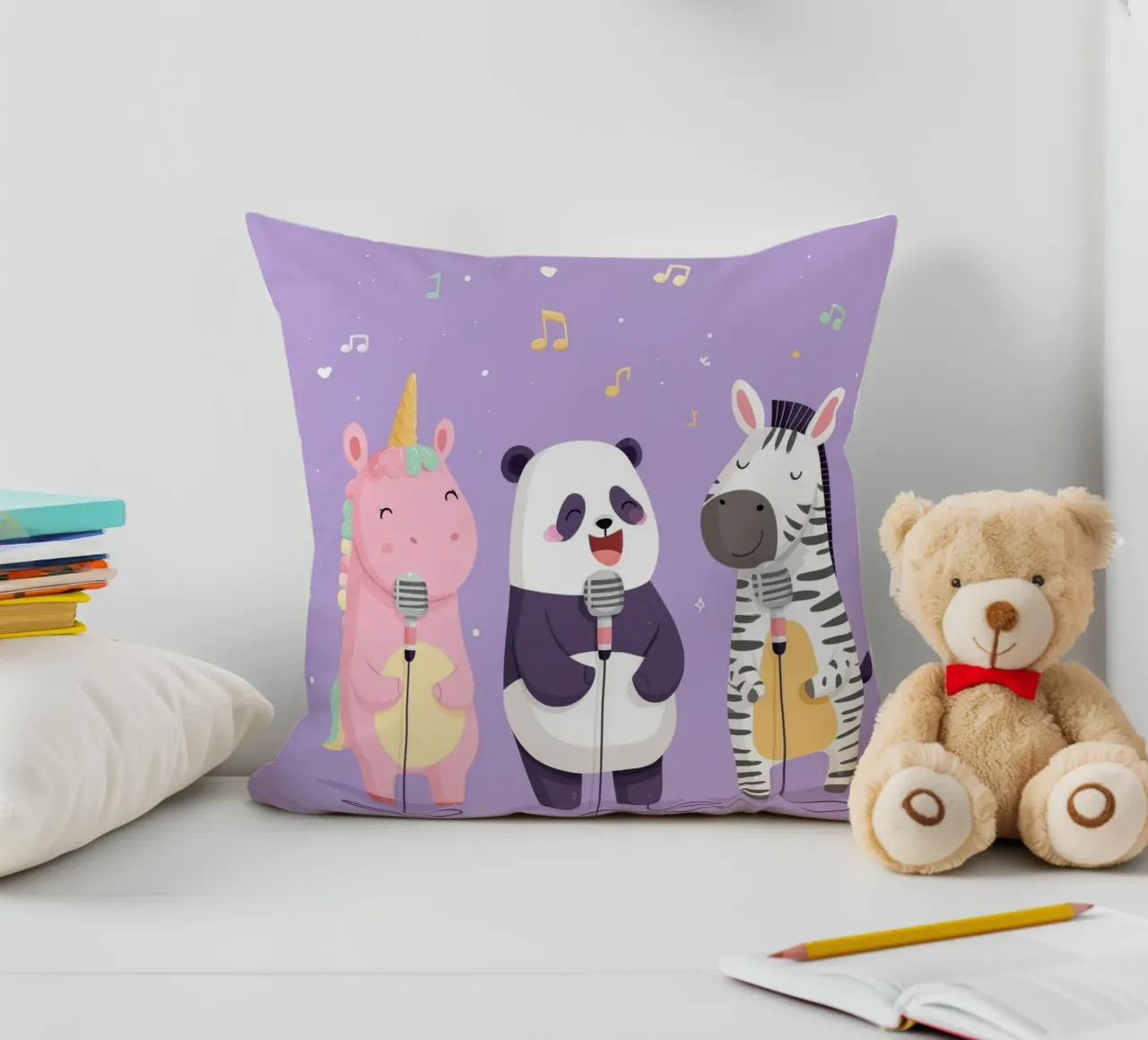 Unicorn, Panda & Zebra Band cuscino da Kiara