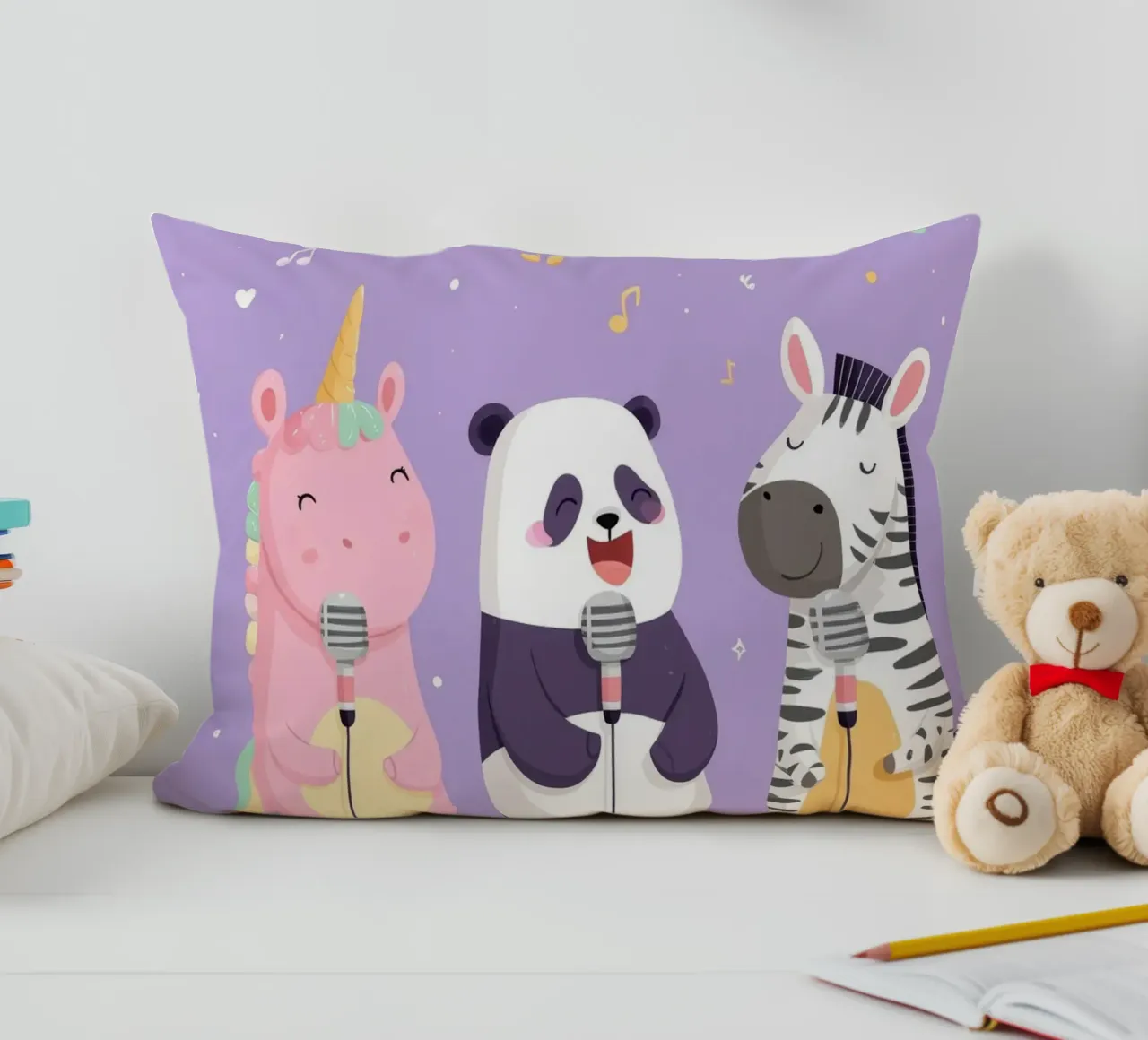 Unicorn, Panda & Zebra Band cuscino da Kiara