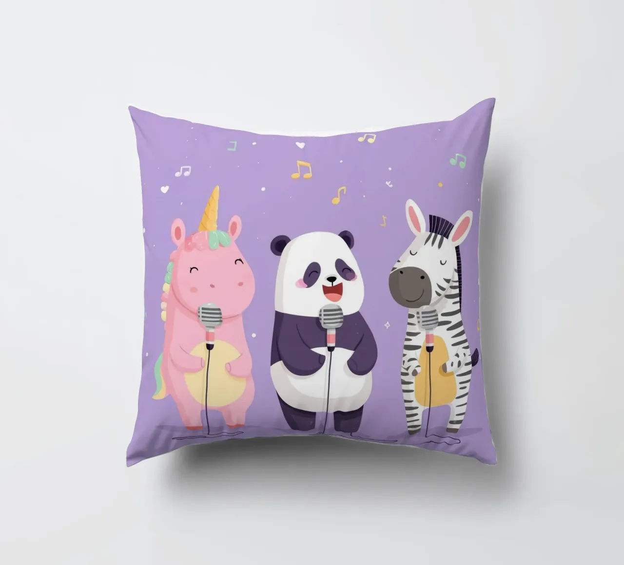 Unicorn, Panda & Zebra Band cuscino da Kiara