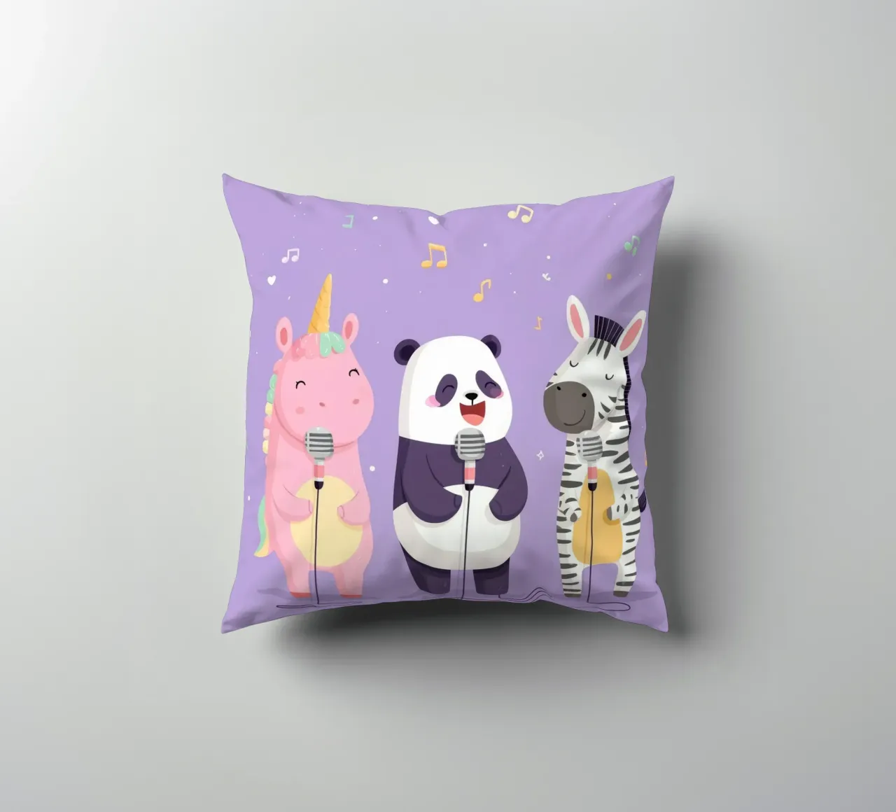 Unicorn, Panda & Zebra Band cuscino da Kiara