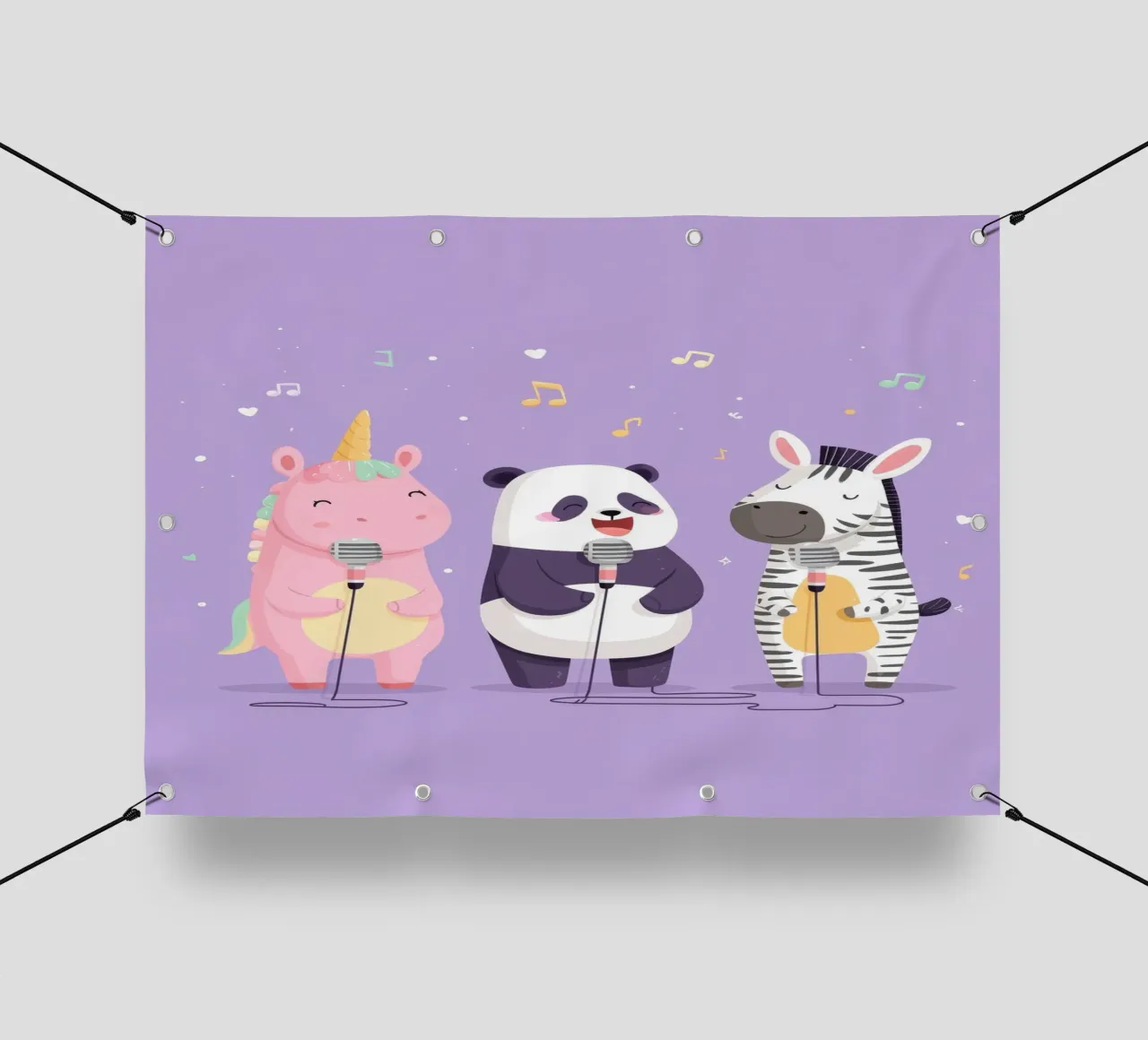 Unicorn, Panda & Zebra Band telo in pvc da Kiara