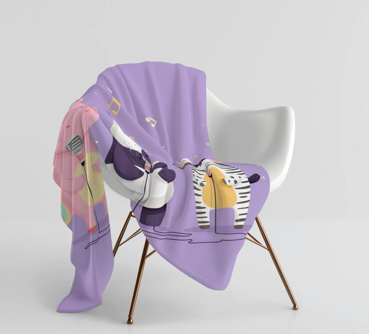 Unicorn, Panda & Zebra Band coperta in pile da Kiara