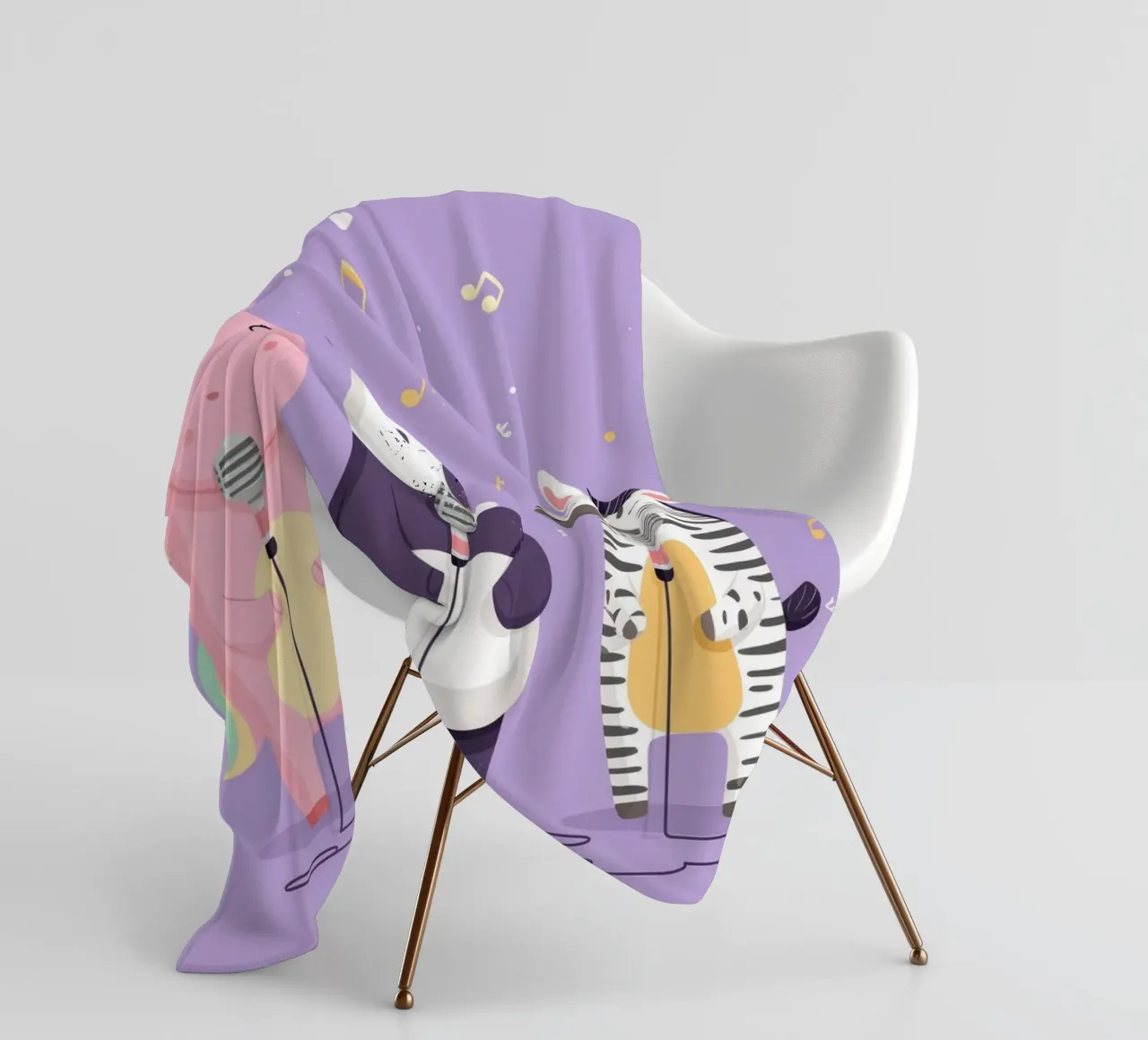 Unicorn, Panda & Zebra Band coperta in pile da Kiara