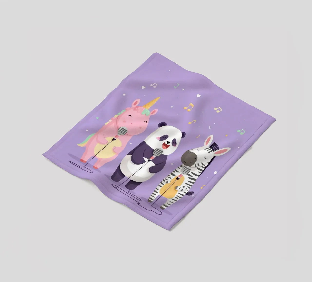 Unicorn, Panda & Zebra Band coperta in pile da Kiara
