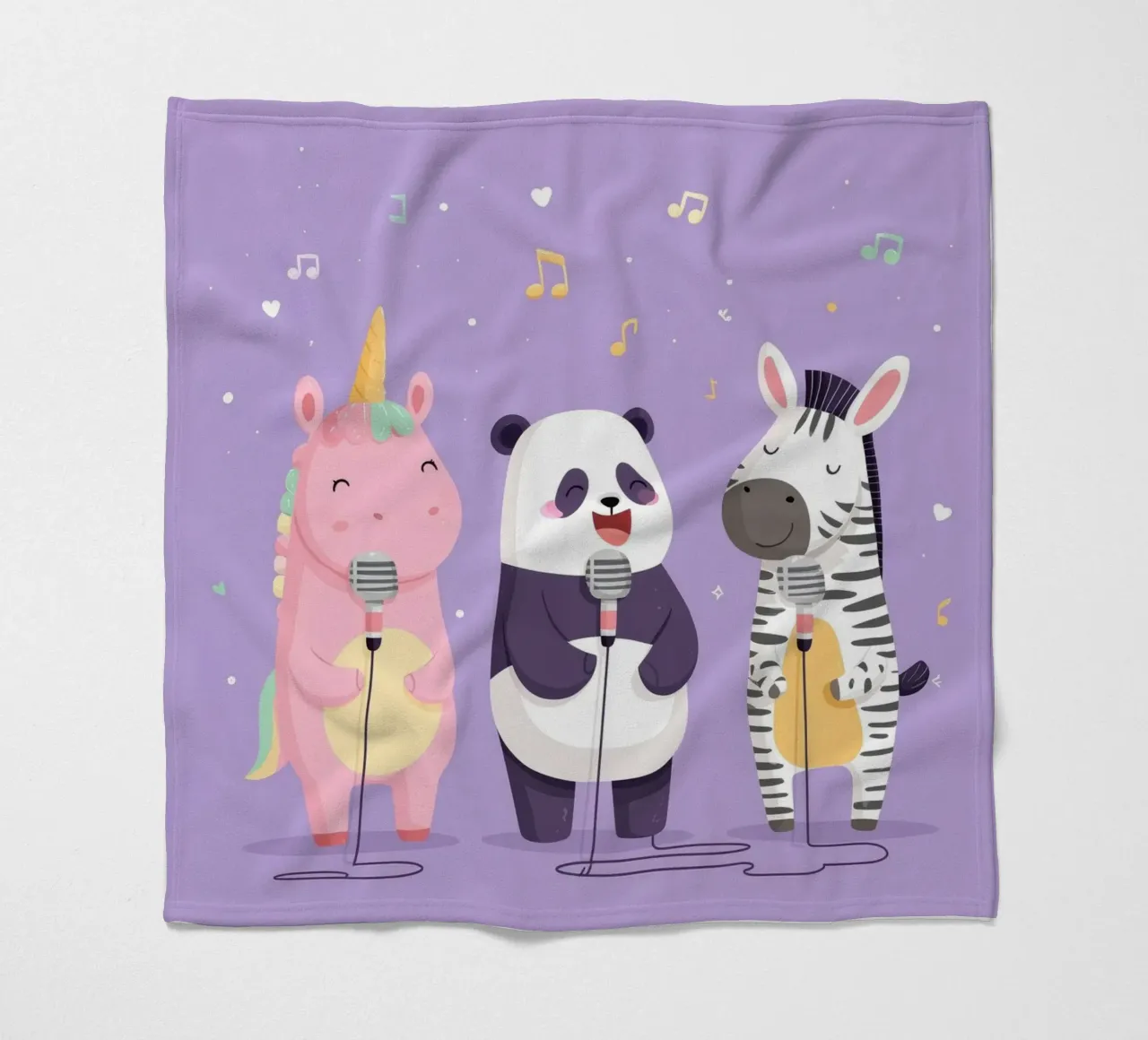 Unicorn, Panda & Zebra Band coperta in pile da Kiara