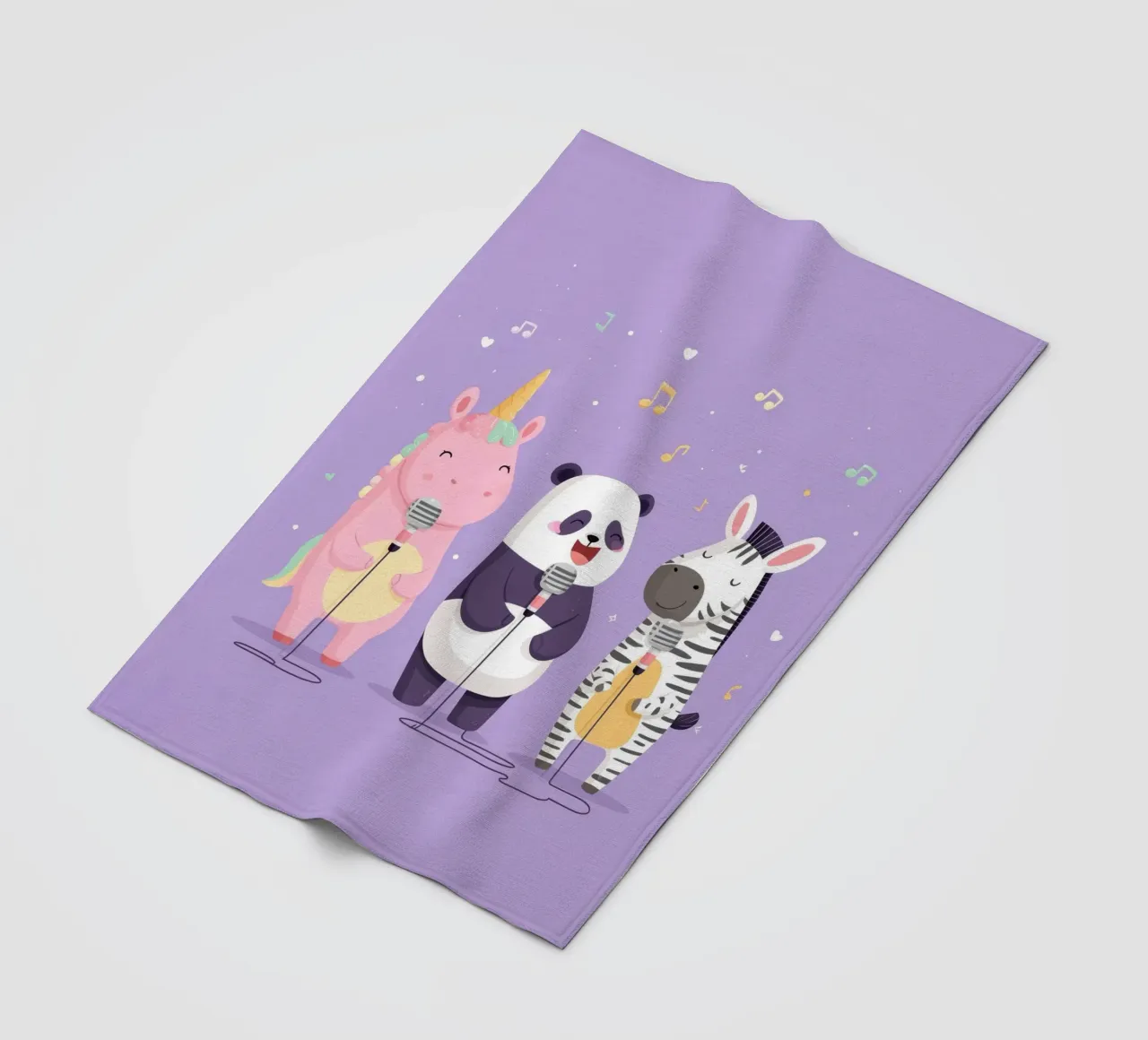 Unicorn, Panda & Zebra Band coperta in pile da Kiara