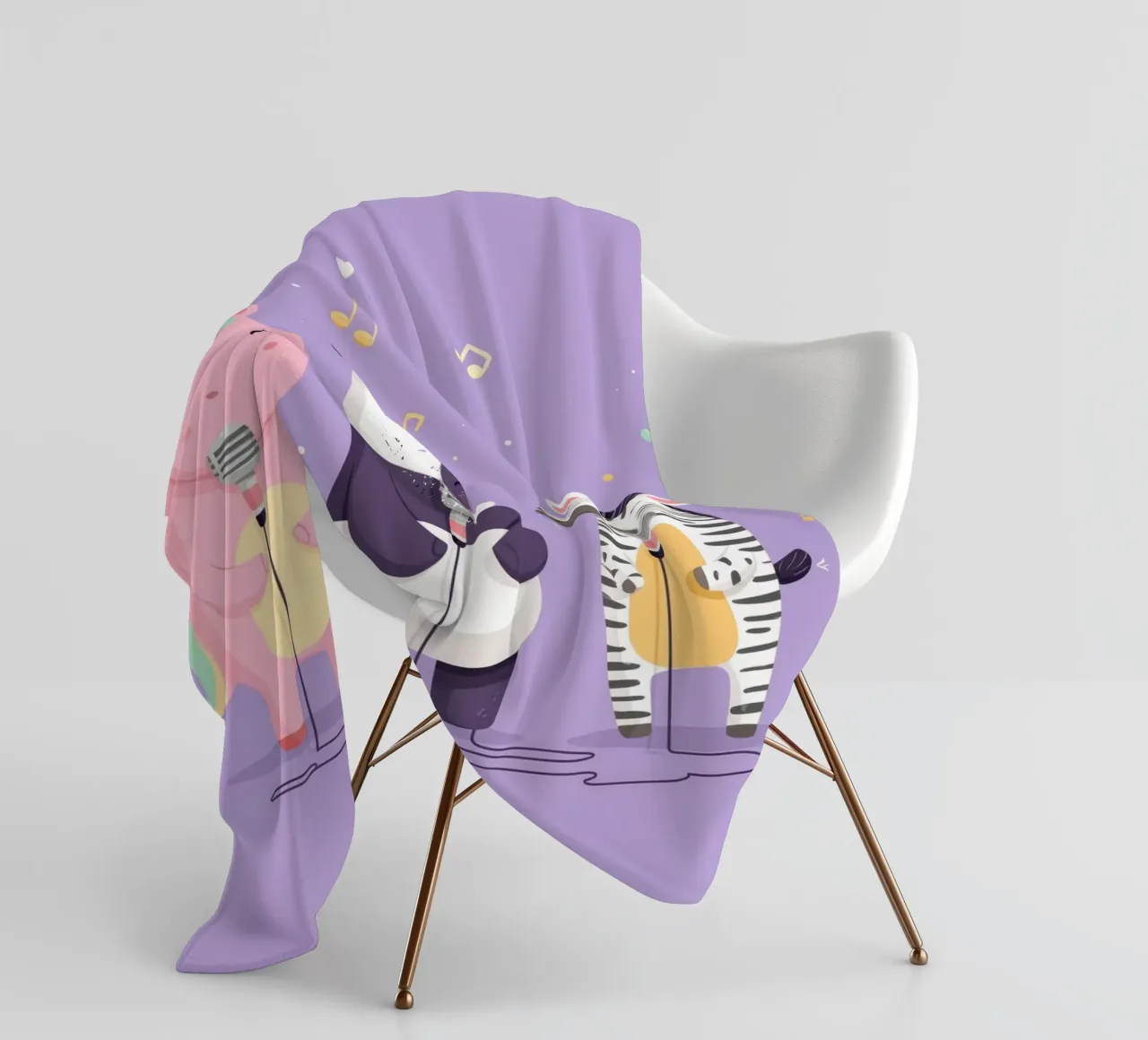 Unicorn, Panda & Zebra Band coperta in pile da Kiara