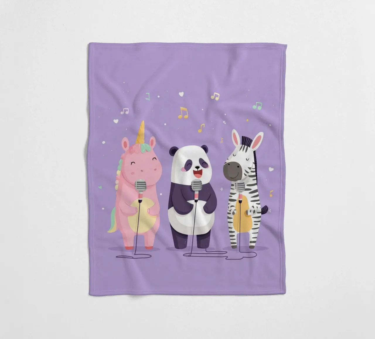 Unicorn, Panda & Zebra Band coperta in pile da Kiara