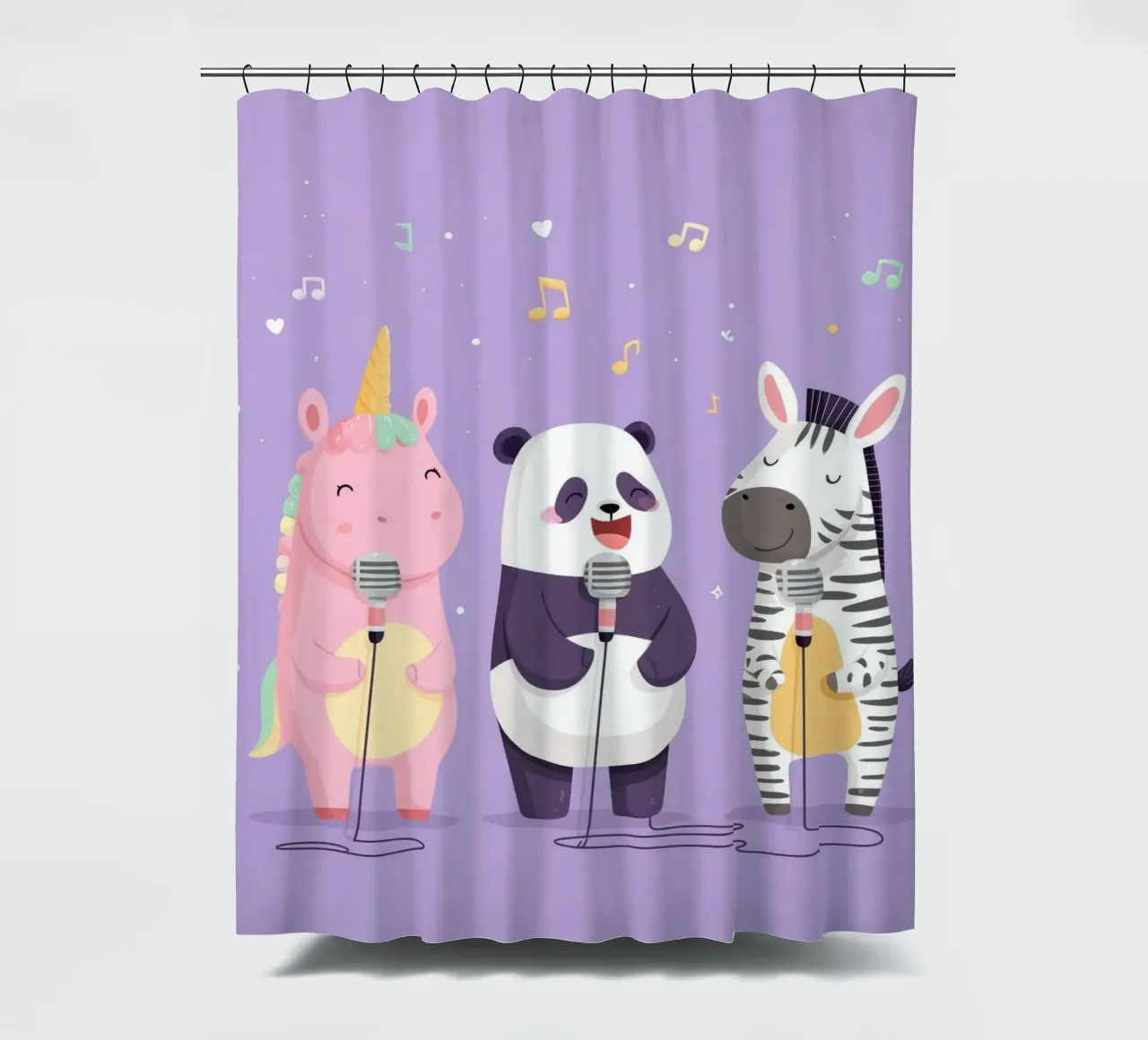 Unicorn, Panda & Zebra Band tenda da doccia da Kiara