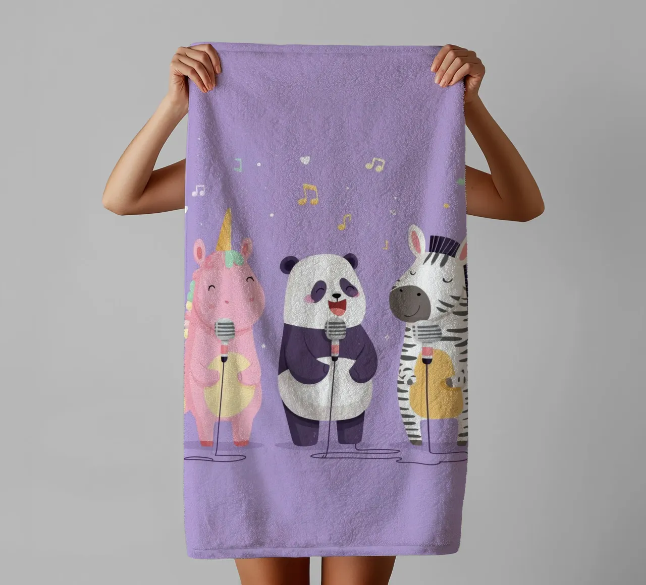 Unicorn, Panda & Zebra Band asciugamano da bagno da Kiara