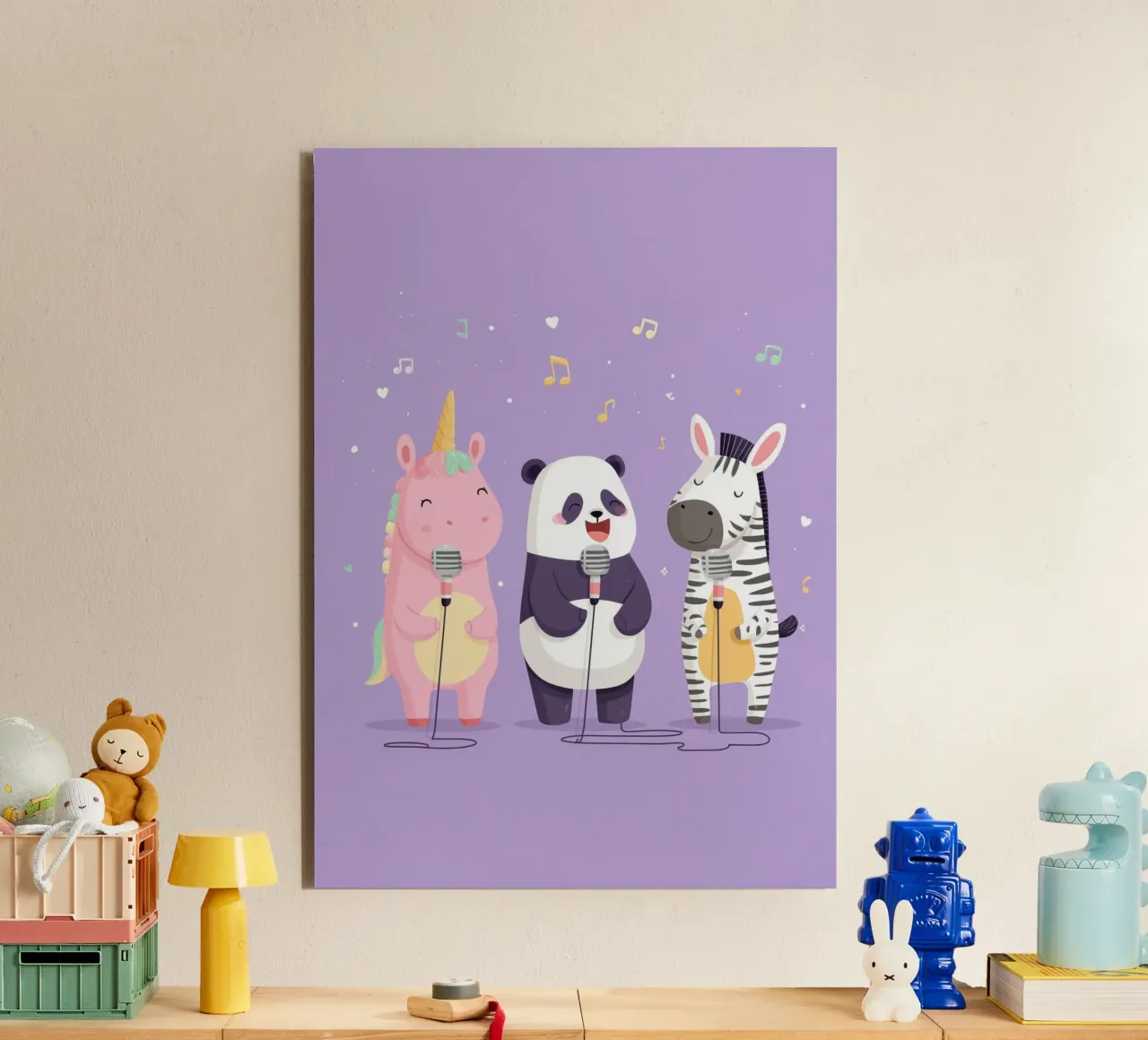Unicorn, Panda & Zebra Band alluminio dibond da Kiara