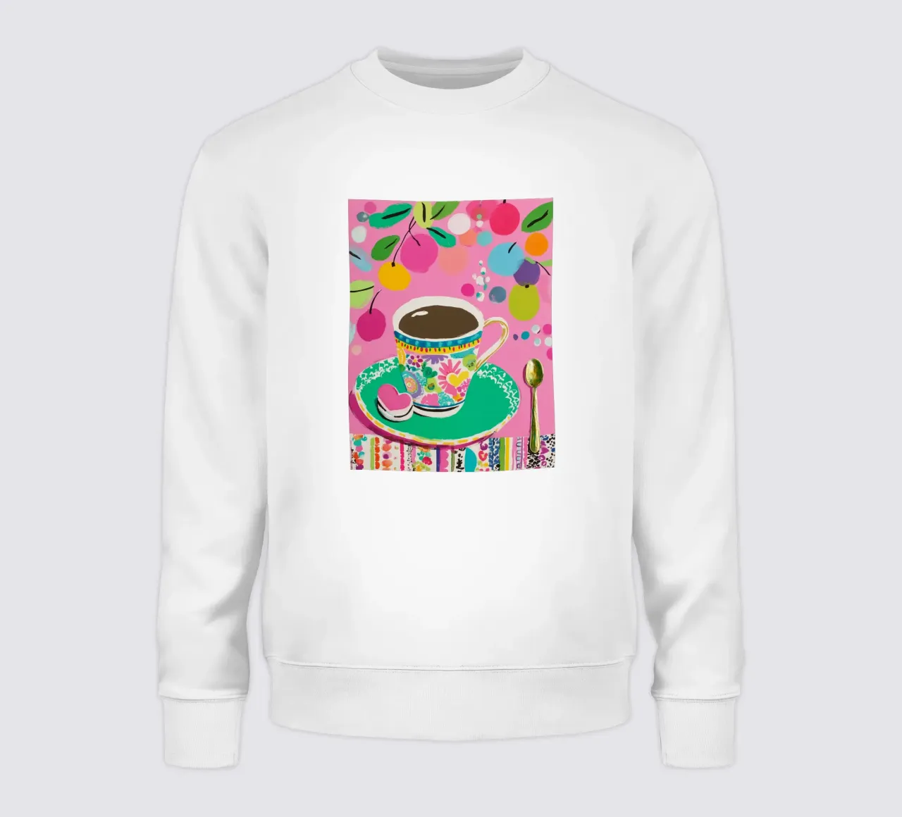 Coffee cup in spring sweatshirt by Carinaprint