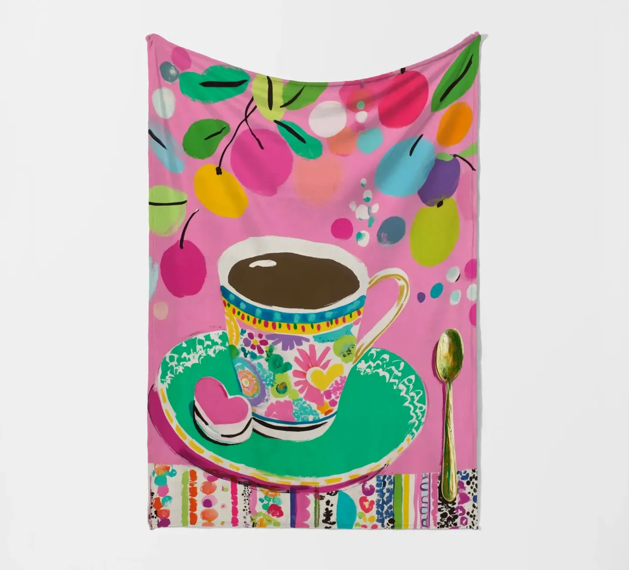 Tazza di caffè in primavera coperta in pile da Carinaprint