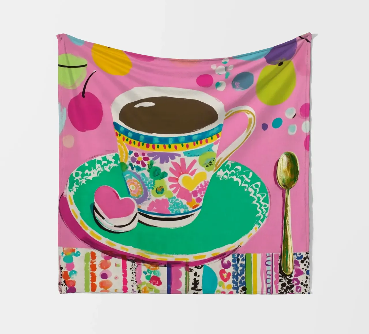 Tazza di caffè in primavera coperta in pile da Carinaprint