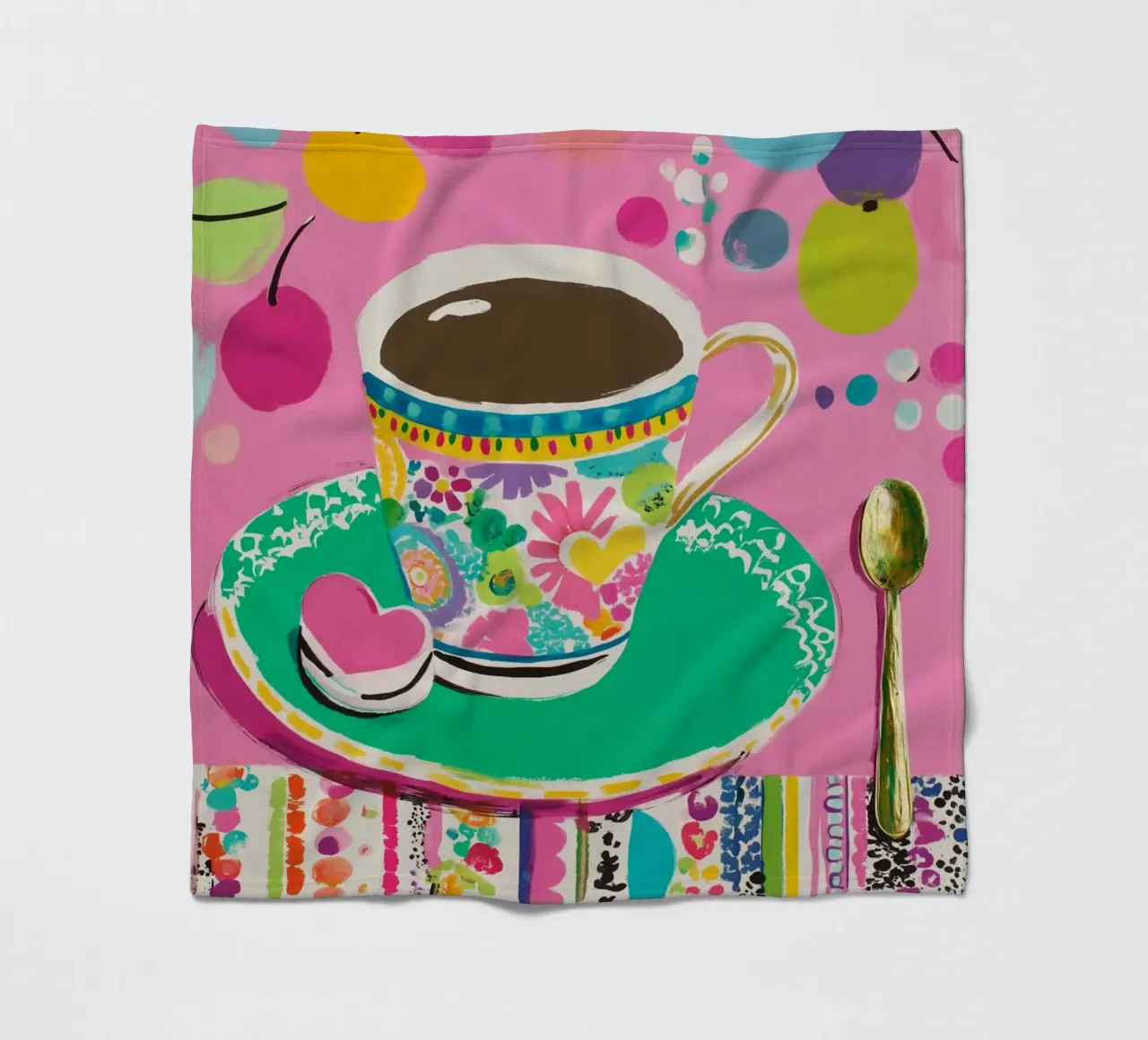 Tazza di caffè in primavera coperta in pile da Carinaprint