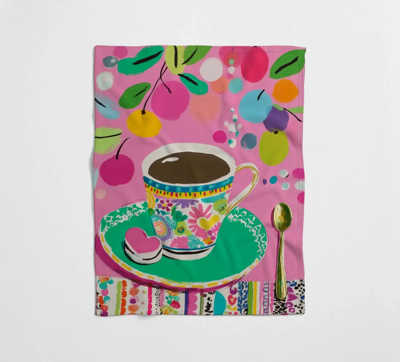 Tazza di caffè in primavera coperta in pile da Carinaprint