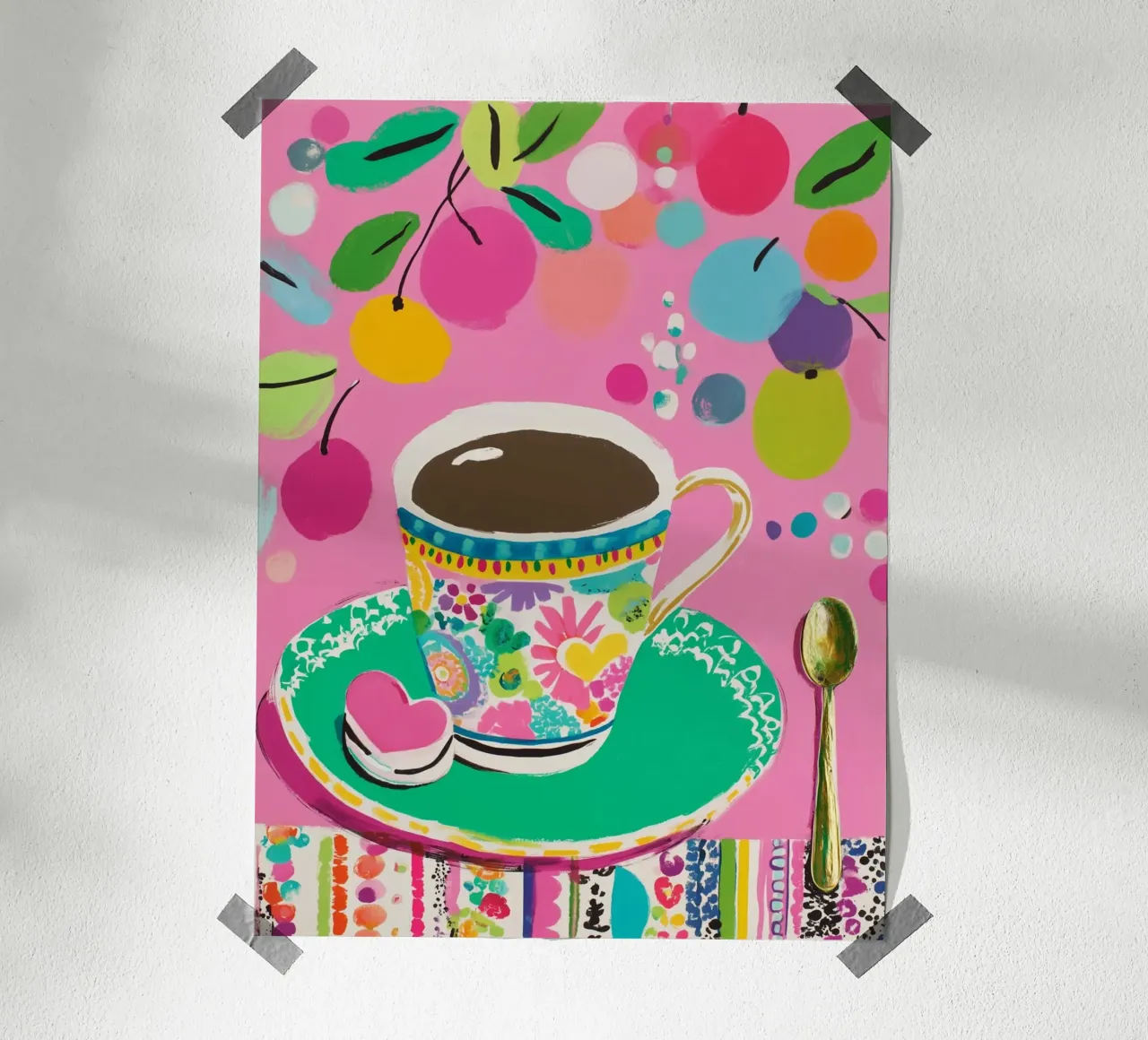 Tazza di caffè in primavera carta hahnemühle da Carinaprint