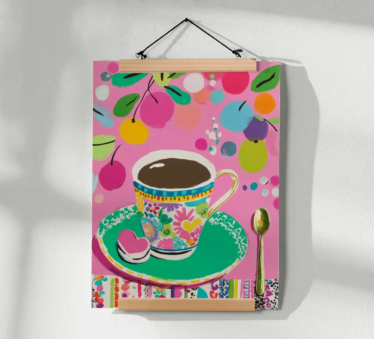 Tazza di caffè in primavera carta hahnemühle da Carinaprint