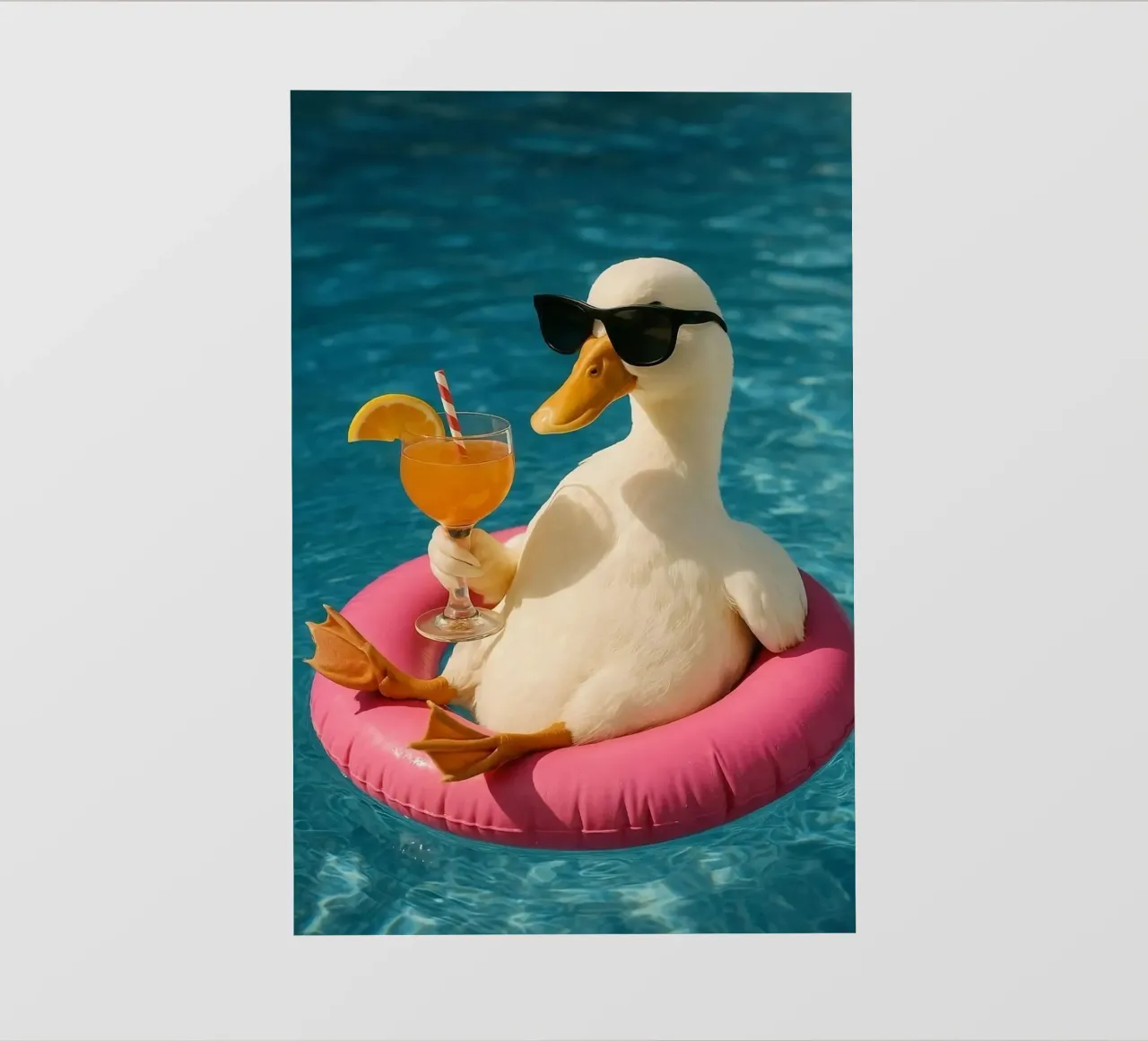 duck with juice on water telo in pvc da matthen