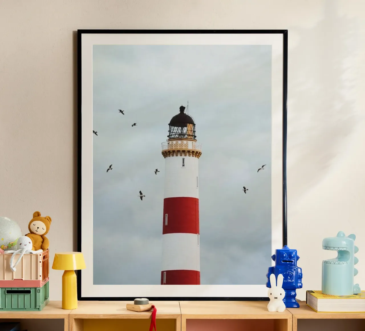 lighthouse with birds carta hahnemühle da matthen