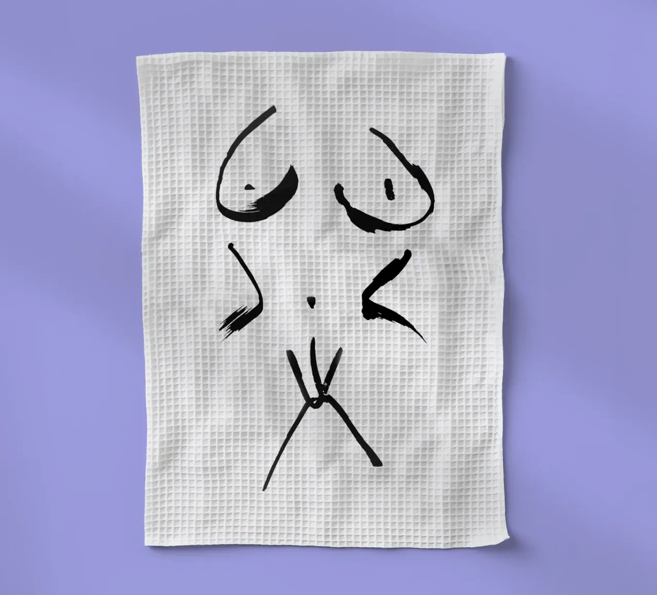Corpo femminile nudo | Calligrafia minimalista canovaccio da cucina da Autofocus