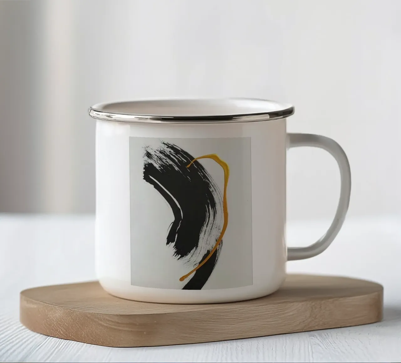 ink paint art curve tazza in smalto da matthen