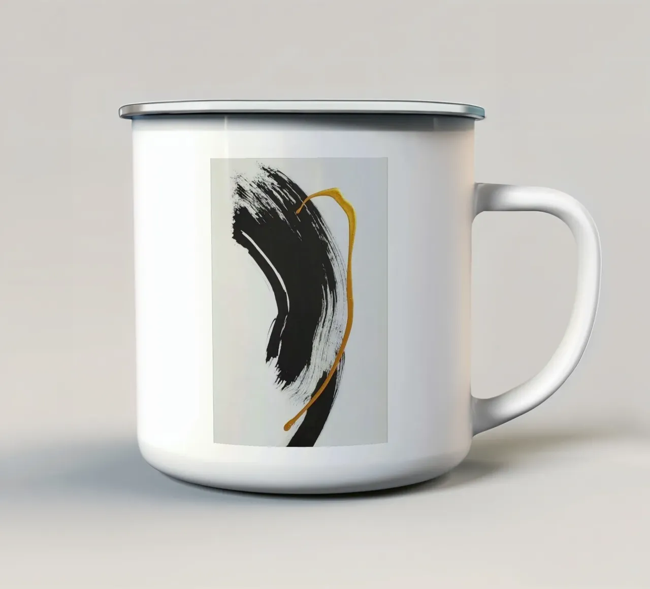 ink paint art curve tazza in smalto da matthen