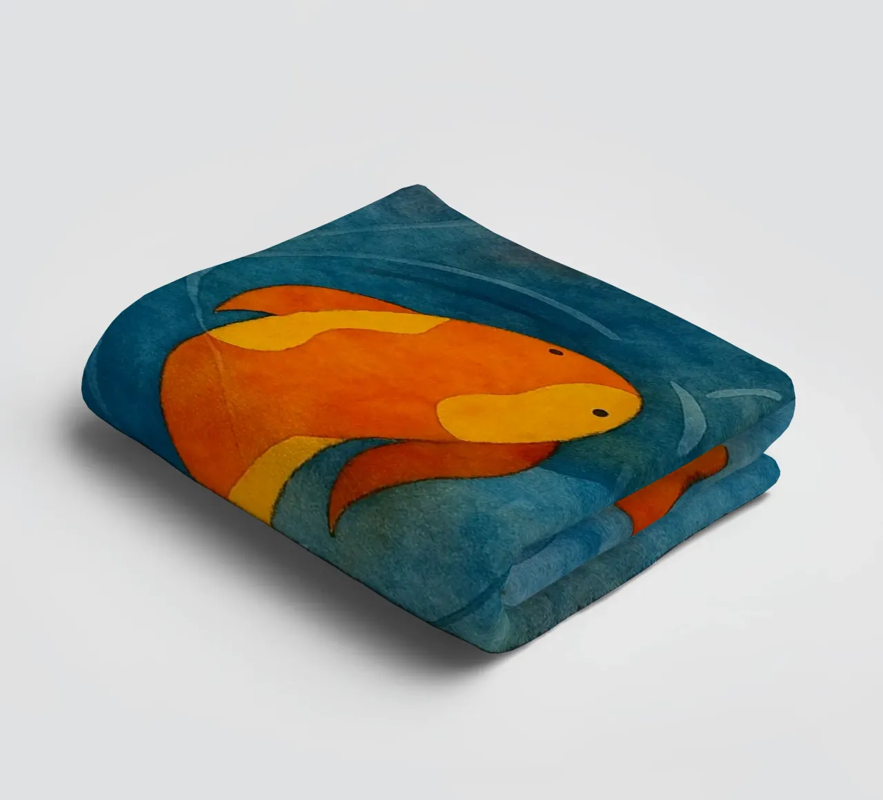 paar vissen abstracte tekening badhanddoek van bougenfille