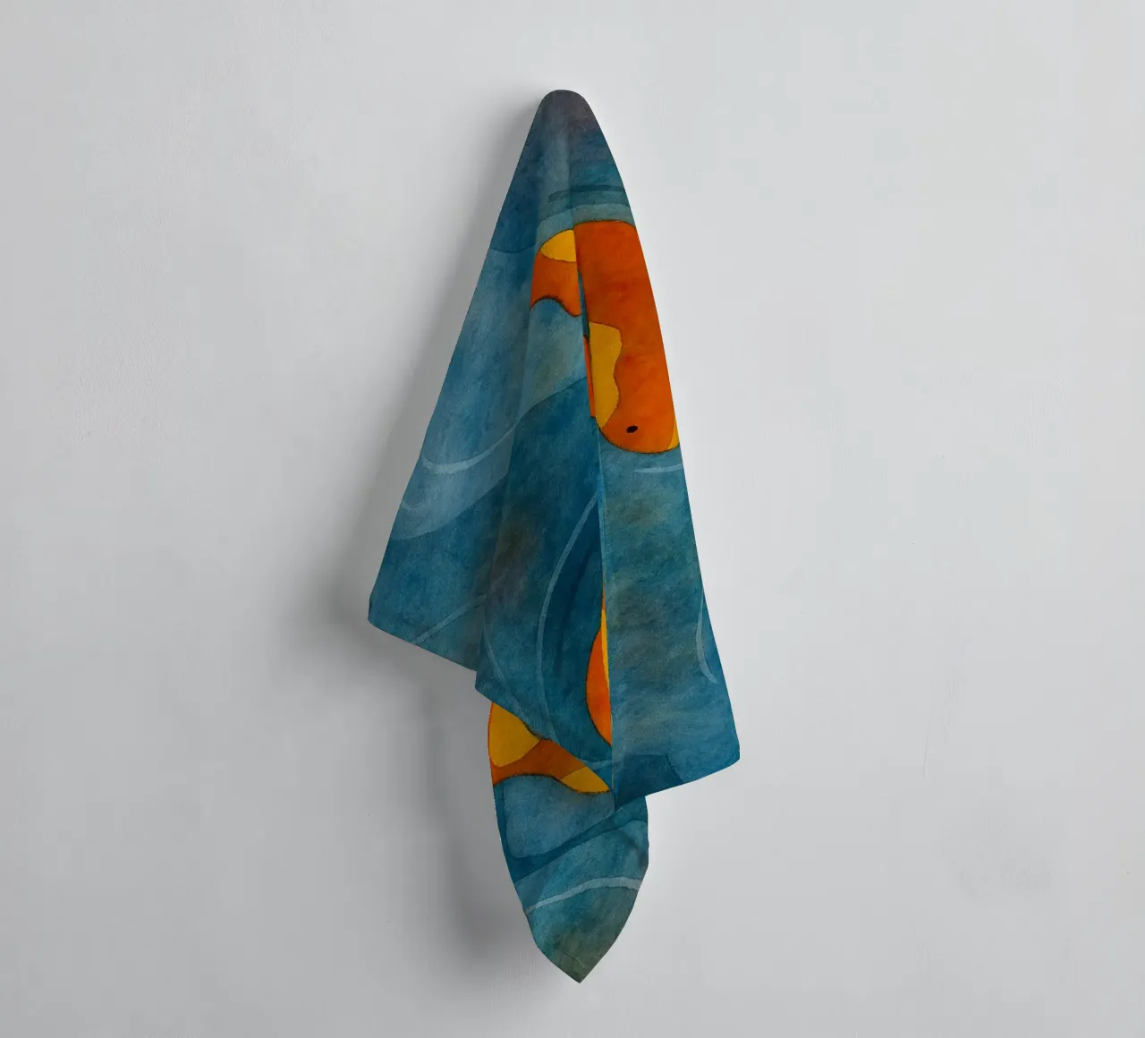 paar vissen abstracte tekening badhanddoek van bougenfille