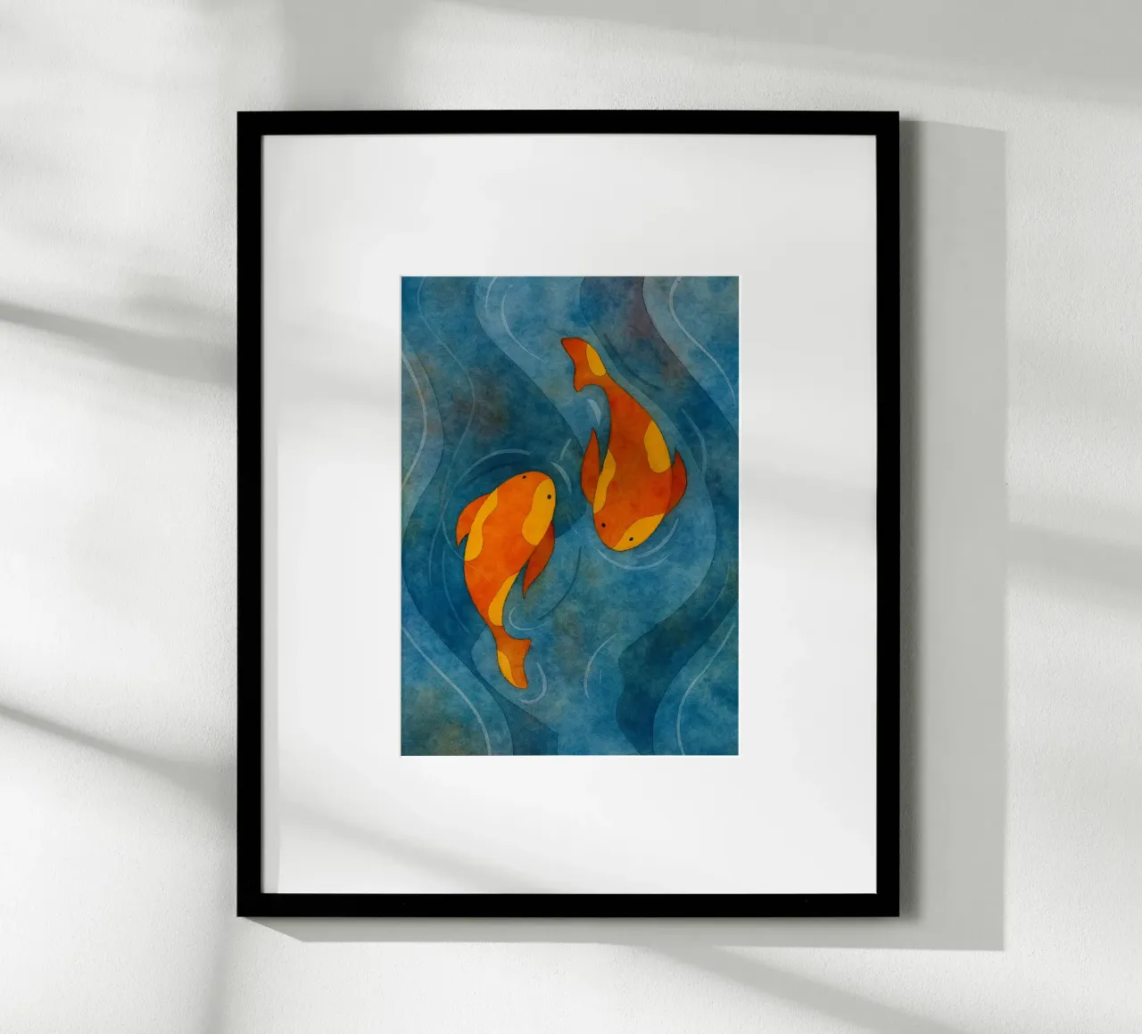 paar vissen abstracte tekening hahnemühle van bougenfille