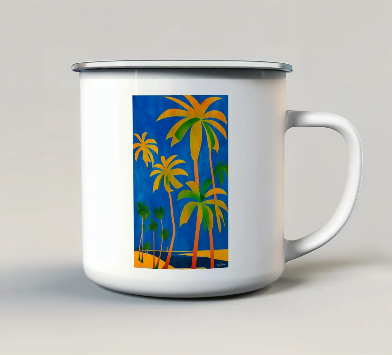 Carribian Summer Nights tazza in smalto da Bo Anderson
