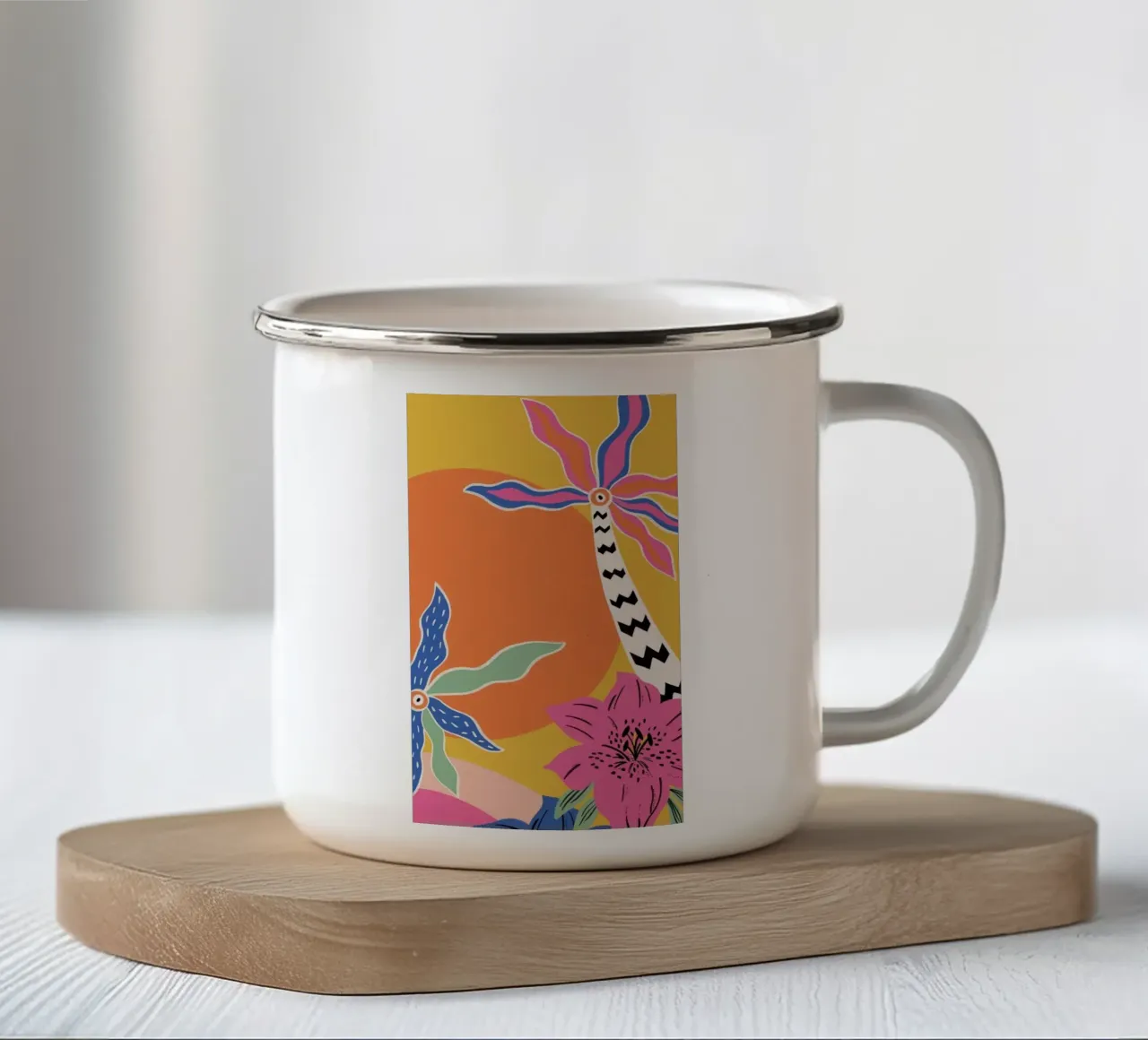 palm in art tazza in smalto da grace
