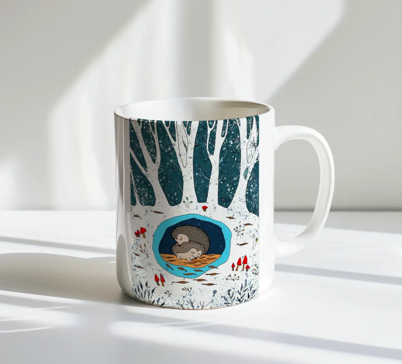 hedgehog in the cave tazza in ceramica da grace