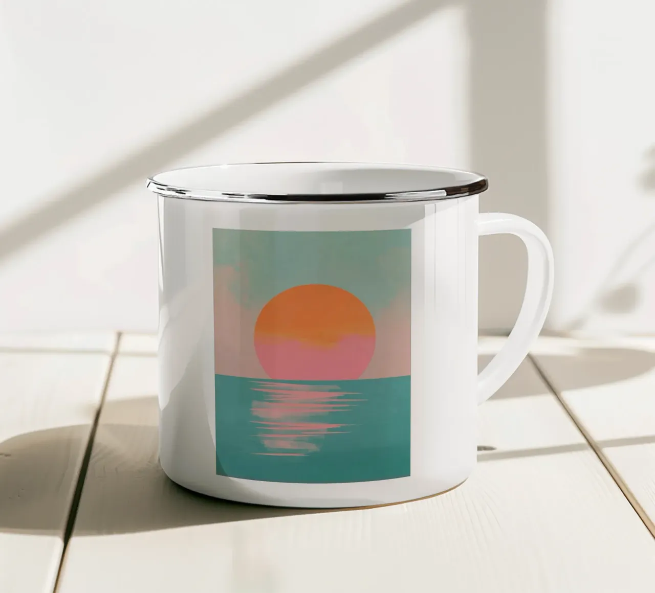 sun reflect on the sea tazza in smalto da grace
