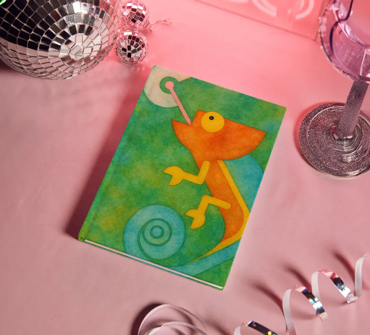 chameleon abstract drawing notebook by bougenfille