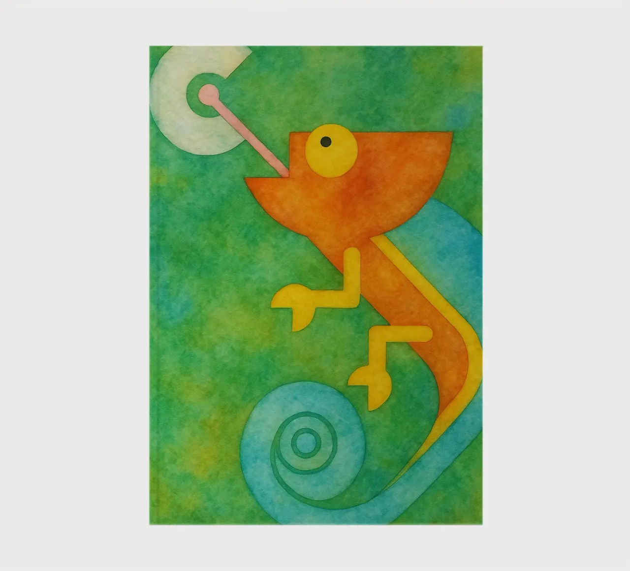 chameleon abstract drawing notebook by bougenfille