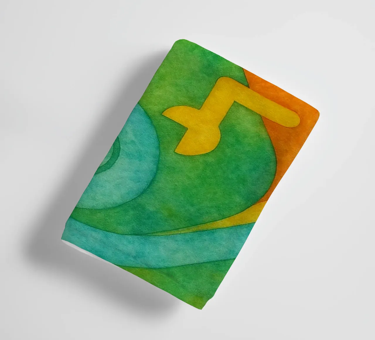 chameleon abstract drawing towel by bougenfille