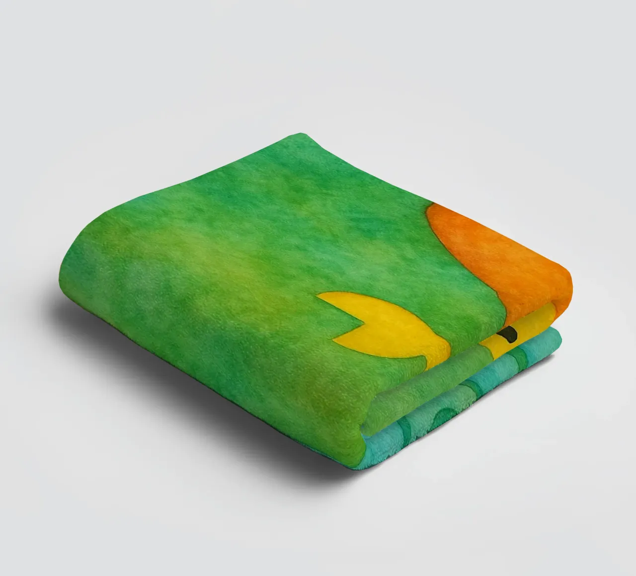 chameleon abstract drawing towel by bougenfille