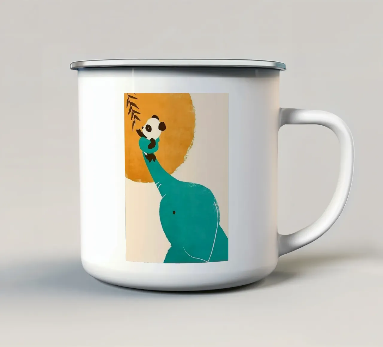 elephant hold the panda tazza in smalto da grace