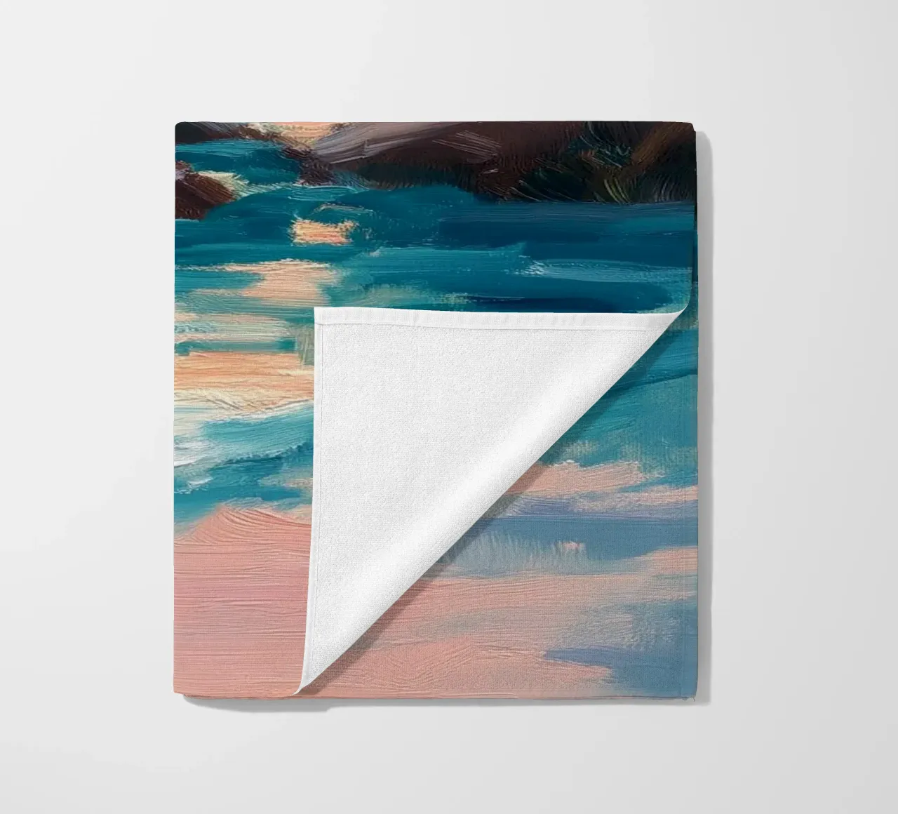 Serene Coastal Scene with Waves Crashing on Rocky Shore telo mare da Dune