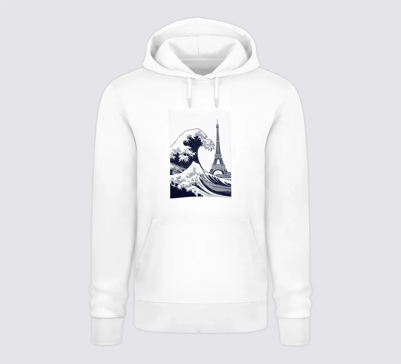 Great Wave & Eiffel Tower sweat à capuche de edsonramosart