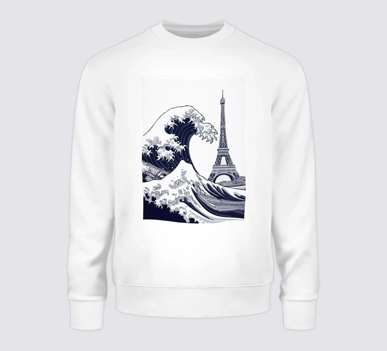 Great Wave & Eiffel Tower felpa da edsonramosart