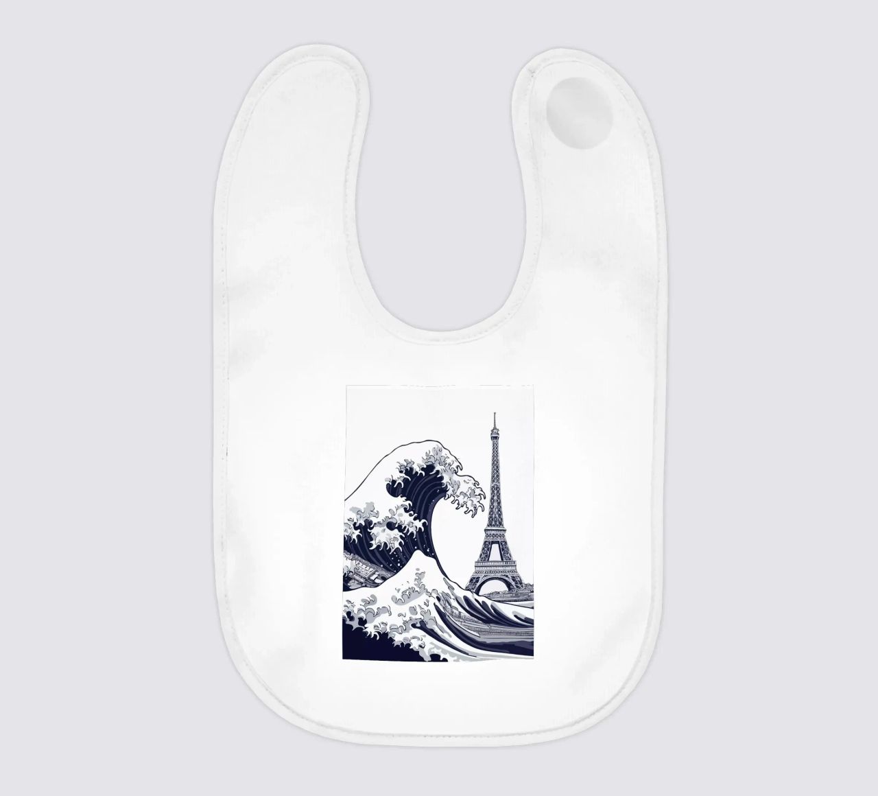 Great Wave & Eiffel Tower bavaglino da edsonramosart