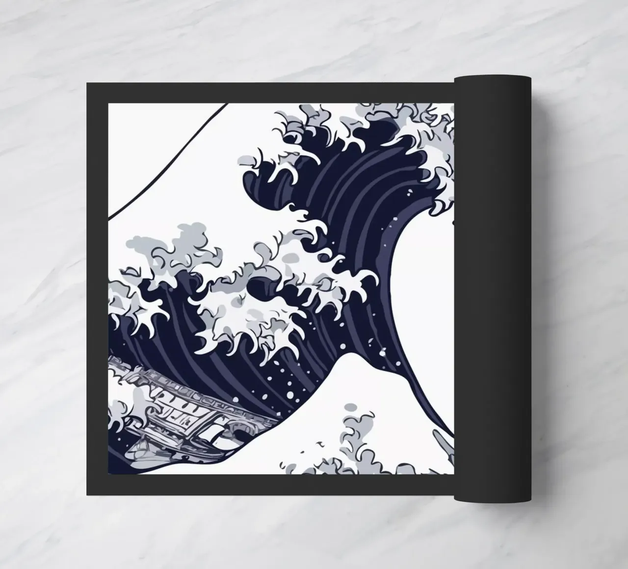 Great Wave & Eiffel Tower paillasson de edsonramosart