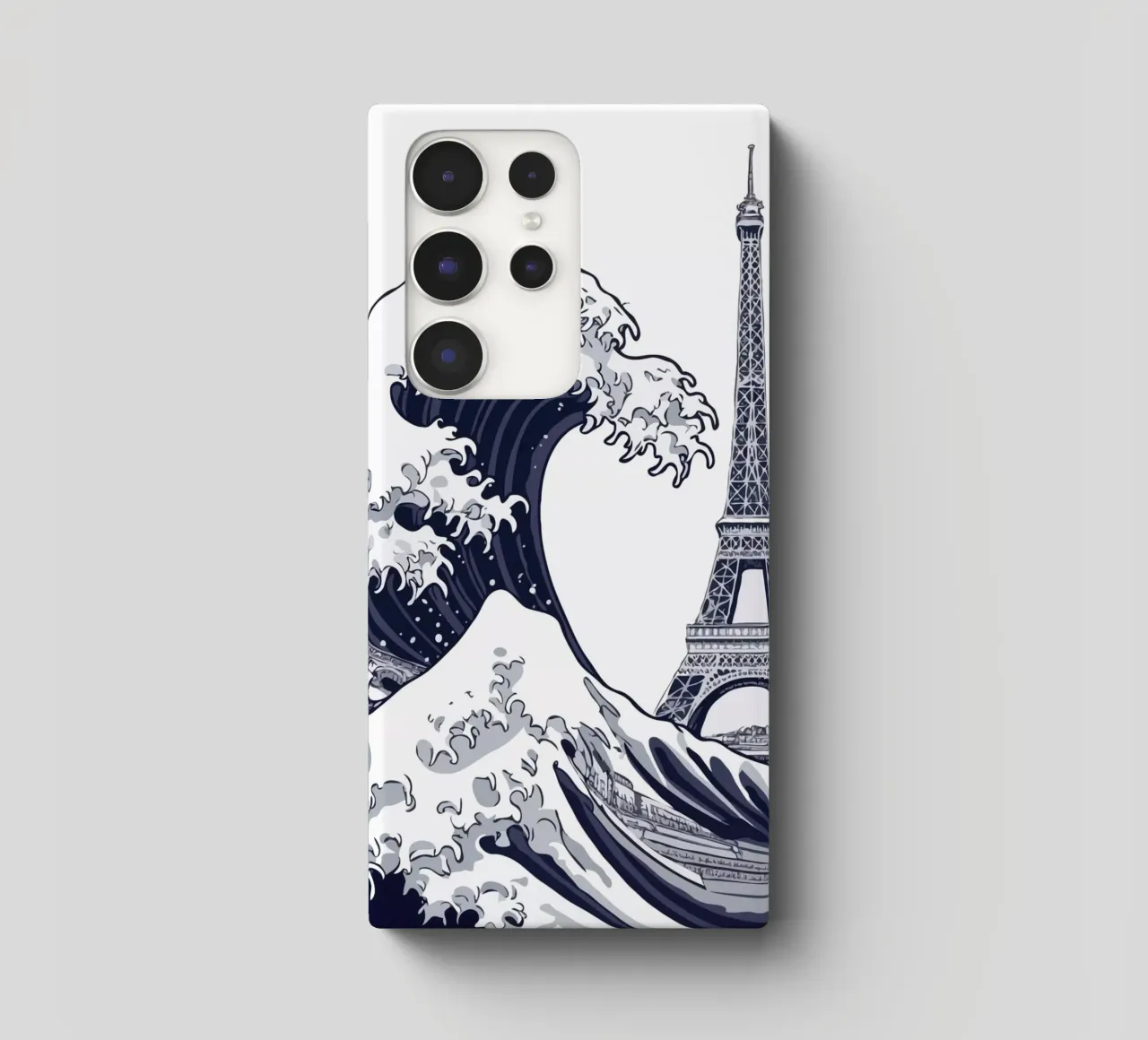 Great Wave & Eiffel Tower cover samsung da edsonramosart